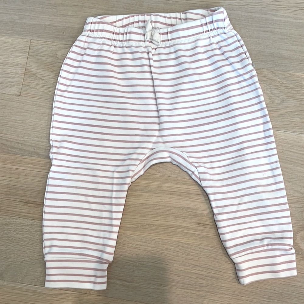 Pehr pink striped joggers